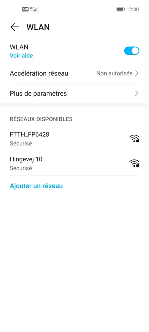 Sélectionnez le réseau sans fil auquel vous souhaitez vous connecter