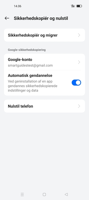 Vælg Google-konto