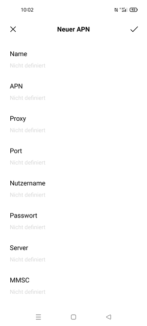 Geben Sie Internet-Informationen ein