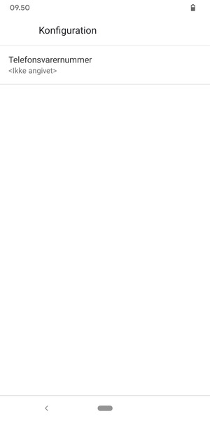 Vælg Telefonsvarernummer