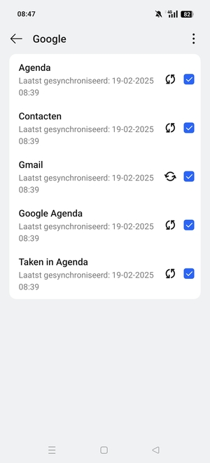Uw gegevens worden gesynchroniseerd