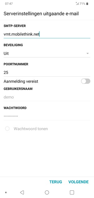 Schakel Aanmelding vereist uit en selecteer VOLGENDE
