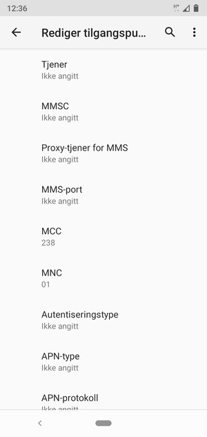 Bla ned og skriv inn MMS-informasjon