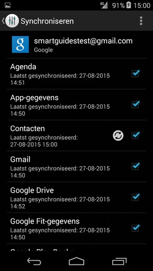 Vink alle selectievakjes aan