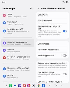 Velg SIM-kortsikkerhet