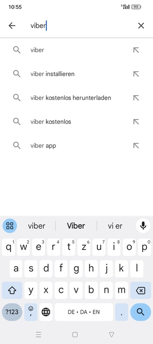 Geben Sie den Namen der App ein und wählen Sie Suchen