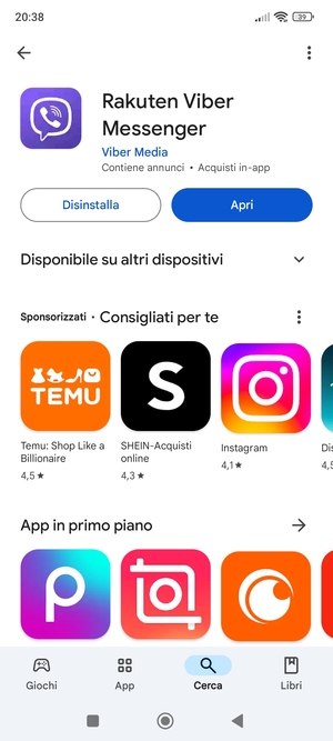Seleziona Apri