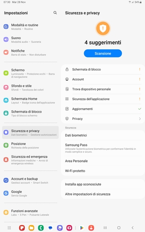 Seleziona Altre impostazioni di sicurezza