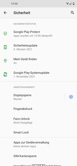 Wählen Sie SIM-Kartensperre