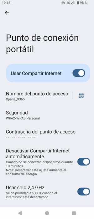 El teléfono ha sido configurado para su uso como módem