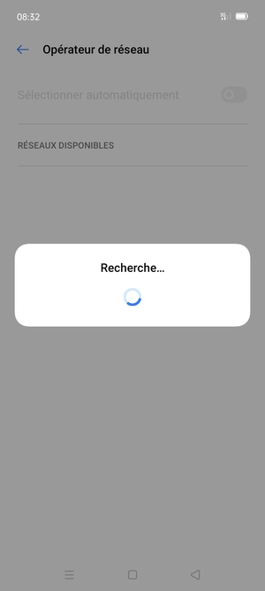 Veuillez attendre la fin de la recherche