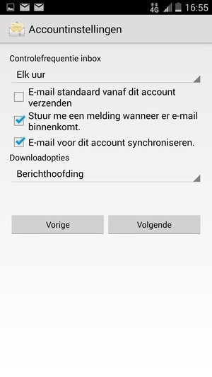 Selecteer Volgende