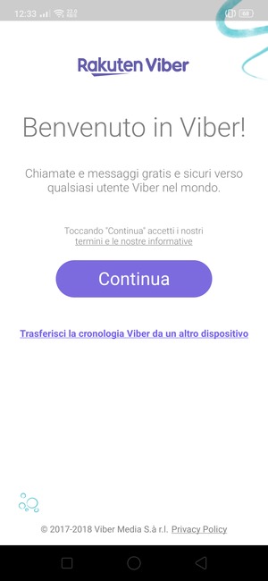 L'app è pronta per l'uso