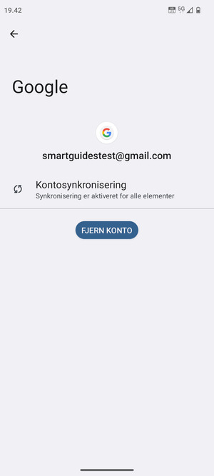 Vælg Kontosynkronisering