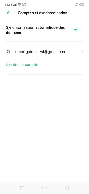 Sélectionnez votre compte Google