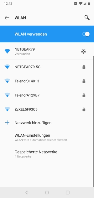 Sie sind nun mit dem WLAN-Netzwerk verbunden