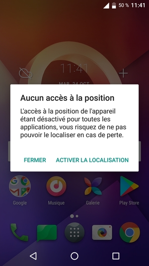Sélectionnez FERMER