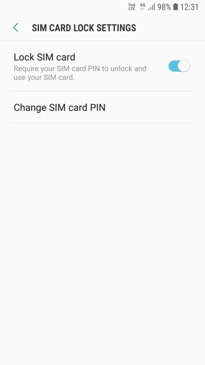 Select Change SIM card PIN