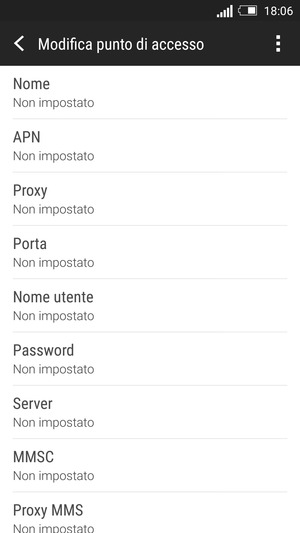 Inserisci informazioni MMS