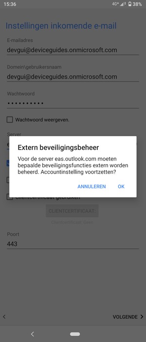 Selecteer OK