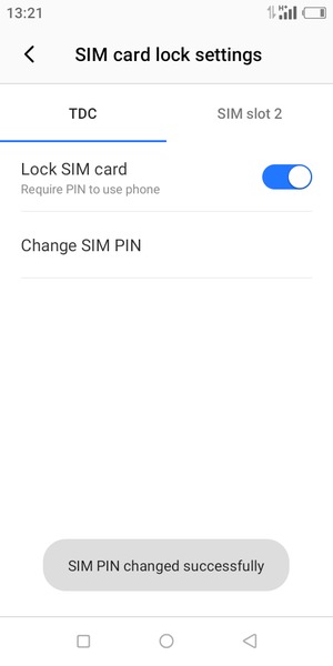 Your SIM PIN has been changed