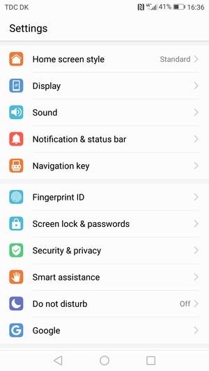 Scroll to and select Security & privacy