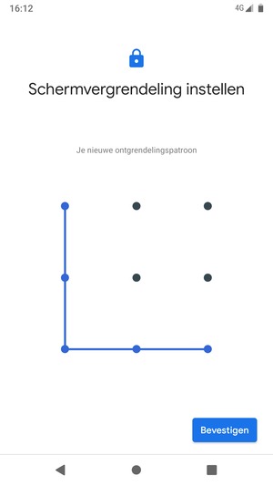 Teken het ontgrendelingspatroon nogmaals en selecteer Bevestigen