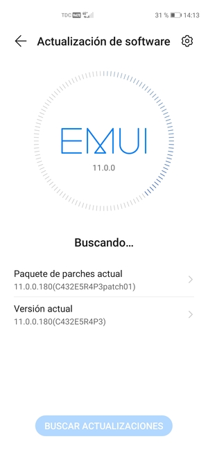 Espere a que la búsqueda termine