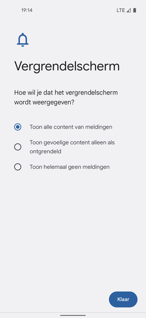 Selecteer uw voorkeursoptie en selecteer Klaar
