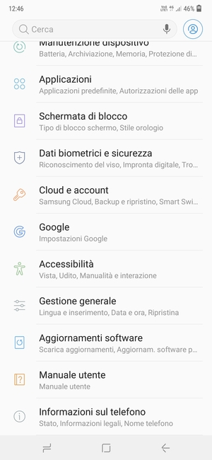 Scorri e seleziona Aggiornamenti software