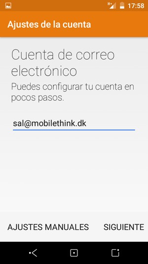 Introduzca su Dirección de correo electrónico y seleccione SIGUIENTE