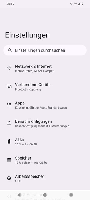 Wählen Sie Netzwerk & Internet