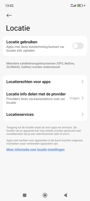 Schakel Locatie gebruiken uit