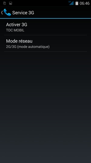 Sélectionnez Mode réseau