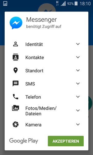 Wählen Sie AKZEPTIEREN