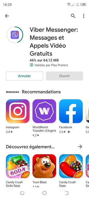 Veuillez attendre la fin de la procédure d'installation