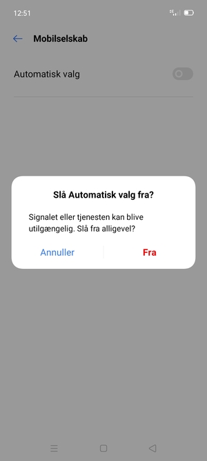 Vælg Fra
