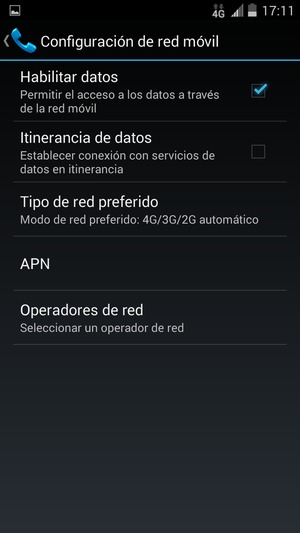 Para cambiar la red en caso de problemas de conectividad, seleccione Operadores de red