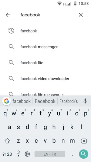 Enter the app name and select Search