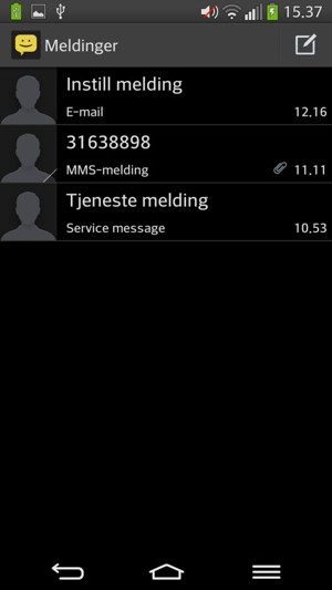 Velg menyknappen