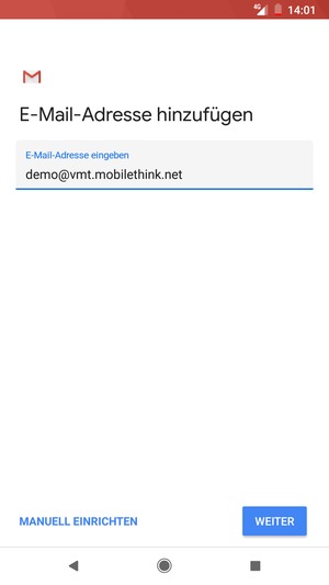Geben Sie Ihre E-Mail-Adresse ein und wählen Sie WEITER
