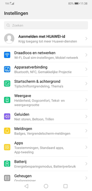Selecteer Draadloos en netwerken