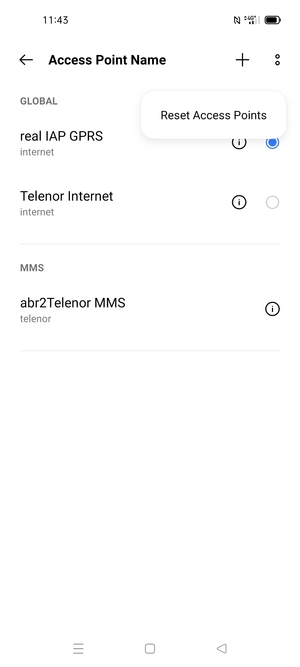 Select Reset Access Points