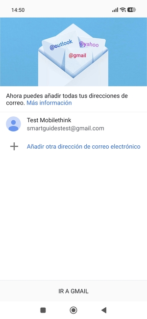 Seleccione IR A GMAIL