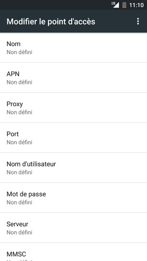 Saisissez les informations MMS