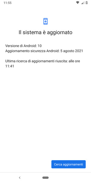 Seleziona Cerca aggiornamenti