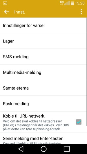 Velg SMS-melding