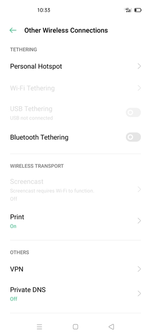 Select Personal Hotspot