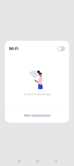 Seleziona il tasto Indietro