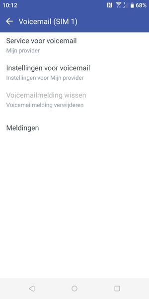 Selecteer Instellingen voor voicemail